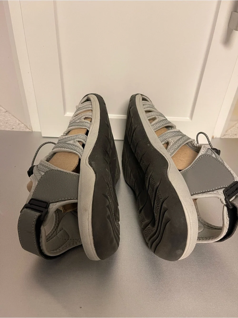 Dream Pairs Men’s Athletic Sandals Gray Outdoor Water Shoes w/Toggle Lace Sz 13